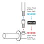 Mirror adapters - Thread O 10 mm right > O 10 mm right