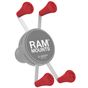 RAM® X-Grip® Red Rubber Cap 4-Pack