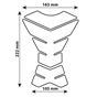 Lampa Pro-Tank X3, adhesive tank pad - Carbon