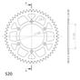 Rear Sprocket Supersprox Aluminium Orange 52T