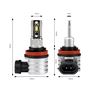 AMiO LED Headlights H-mini Series H8/H9/H11/H16 03333