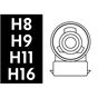 Λάμπες Σετ Phonocar LED H8, H9, H11, H16 LED 12 V