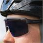 Oxford Pave Black Frame Blue Mirror Lens Sunglasses