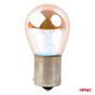 Amio – Λάμπες Αλογόνου PY21W BAU15s 12V 21W Πορτοκαλί/Χρώμιο Lumitec για Φλας & Καθαρή Σήμανση – Σετ 2 Τεμ. (04627/AM)