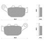 Set Pads Rear Metallic NEWFREN FD136TS1 HONDA NTV 650 DEAUVILLE (98-01)