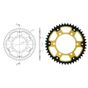 Rear Sprocket Supersprox Black-Gold Yamaha Tracer 900