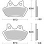 Motorcycle Brake pads SBS 826HS FA299/400 ΕΜΠΡ. HARLEY DAVIDSON