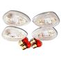 Φλας set 4 τεμαχίων Tdm900 R6 με λευκά κρύσταλλα