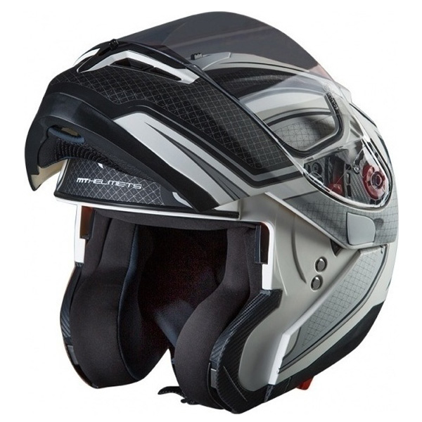 Flip Up MT Helmets Optimus SV SPDX One White/Silver Mat