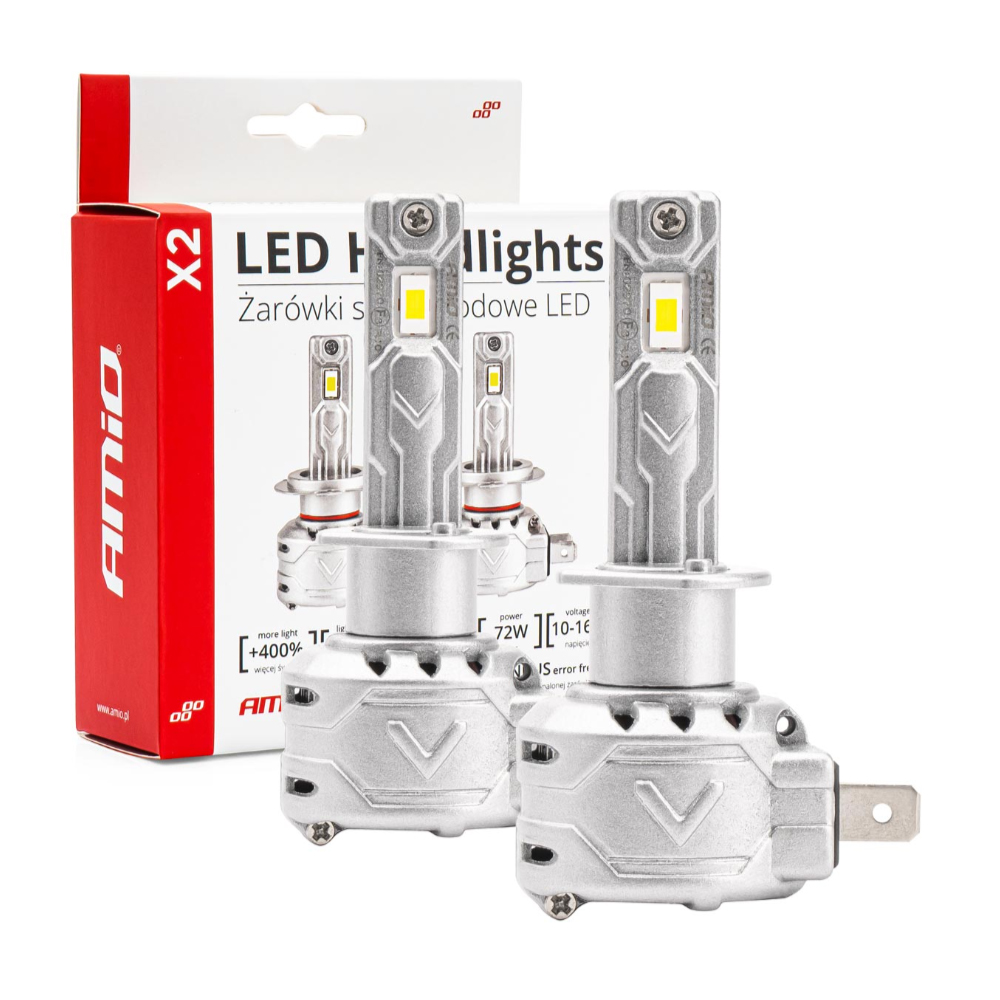 AMiO LED Headlights X2 Series H1 02970