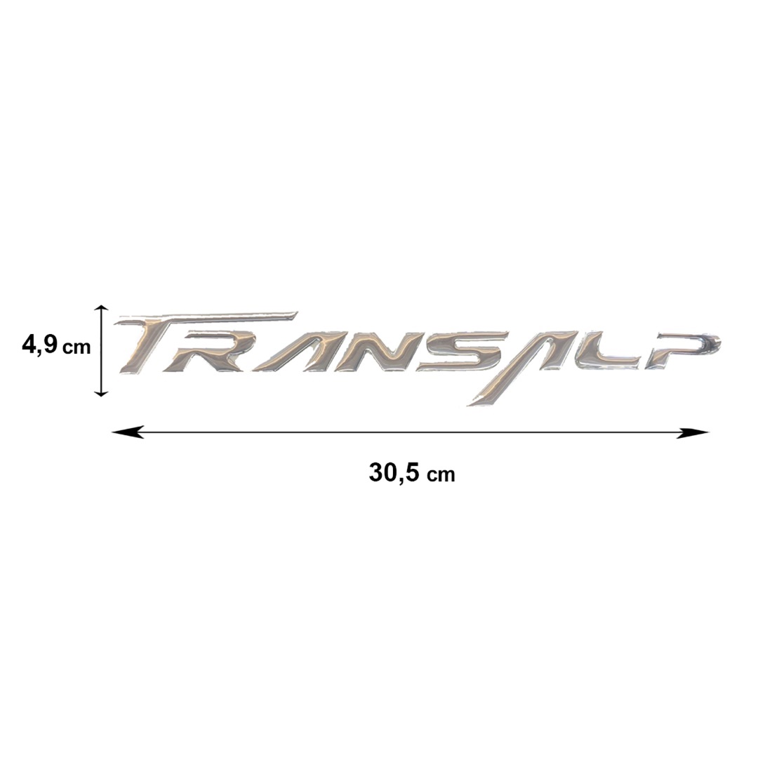 Αυτοκόλλητο HONDA TRANSALP 30,5 Χ 4,9 cm Χρώμιο