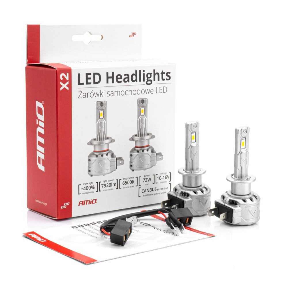 AMiO LED Headlights X2 Series H1 02970