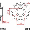 Γρανάζι εμπρόσθιο JT JTF577.14 YAMAHA XT600E 1990-2000