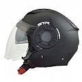 STR Tron Jet Helmet Black Matt