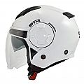 STR Tron Jet Helmet White