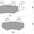 Set pads rear NEWFREN FD257BE KYMCO DINK 125 EURO 3 (06-07)