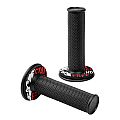 Χειρολαβές Τιμονιού Lampa Moto Donut Μαύρο-Κόκκινο 22MM+25MM 12CM Ζευγάρι