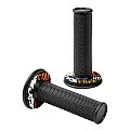 Χειρολαβές Τιμονιού Lampa Moto Donut Μαύρο-Πορτοκαλί 22MM+25MM 12CM Ζευγάρι