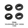Lampa Mat fixing clips, 4 pcs set - Oval - Volkswagen, Seat, Skoda, Ford