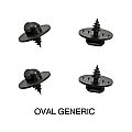 Lampa Mat fixing clips, 4 pcs set - Oval - Universal