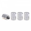 AMIO Aluminium valve cap silver 4 pcs