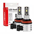 Λάμπες LED Σετ AMIO H8/H9/H11 H-SERIES 9>18V 42W 6500K 3600lm +200% CSP LED 2 TEM.