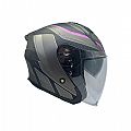 FSD 620 Jet Helmet Black Grey 22.06