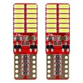 Amio - Λάμπες LED T10 W5W Καρφωτές 12/24V 2.2W 5600K με 24 SMD 4014 CANBUS για Φώτα Θέσης Πινακίδας & Εσωτερικού Φωτισμού με Ισχυρό Λευκό Φως και Χωρίς Σφάλματα - 1 Σετ (01287/AM)