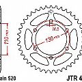 Rear sprocket JT JTR486 47 Teeth