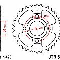 Rear sprocket JTR835 45 Teeth