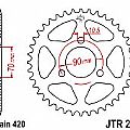 Γρανάζι πίσω JT JTR239 47 Δόντια