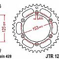 Rear sprocket JT R1258 54 Teeth