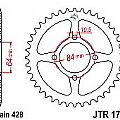 Rear sprocket JT JTR1796 51 Teeth