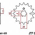 Γρανάζι JT Εμπρός JTF546 12-13 Δόντια YAMAHA DT50 TT-R50 KAWASAKI KX 60-65-80-100 SUZUKI RM 60-65-100