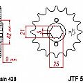 Γρανάζι JT Εμπρός JTF576 19 Δόντια Yamaha XT350 C N/S/T/U/W/A/B/D/E/F/G/H/J/K/L/M