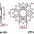 Γρανάζι JT Εμπρός JTF403 15 Δόντια BMW G450 X