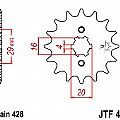 Γρανάζι JT Εμπρός JTF425 15-16 Δόντια SUZUKI RV125 RG125