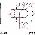 Γρανάζι JT Εμπρός JTF394 15-16-17 Δόντια APRILIA 125 AFI-RX-SX-MX-RS