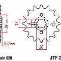 Γρανάζι εμπρόσθιο JT JTF287.13 δόντια HONDA CRF230 XR-XLR200 CB250