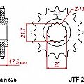 Γρανάζι εμπρόσθιο JT JTF297.14 δόντια HONDA CB-1 CBR400 RR CB-CBF500 (525 )