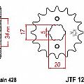 Γρανάζι εμπρόσθιο JT  HONDA CBR125 R CBF-CBZ-CLR-XLR-XR125