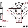 Γρανάζι εμπρόσθιο JT JTF1269.16 δόντια HONDA CBR600 F CBR600-900-929-954 RR CBR1000 RR VTR1000 SP XLV1000 (520 μετ)