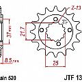 Γρανάζι εμπρόσθιο JT JTF1309.14 δόντια HONDA TRX400 XR600-650 L