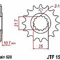 Γρανάζι εμπρόσθιο JT JTF1595.16 δόντια YAMAHA XJ6 (09-12 Diversion ABS)