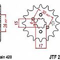 Γρανάζι εμπρόσθιο JT JTF252.12 δόντια HONDA C50 GLX