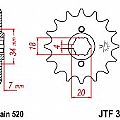 Γρανάζι εμπρόσθιο JT JTF329.13 δόντια HONDA XL250 RF RE MTX200 MBX125 F XR250 R MTX125 R