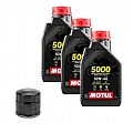 Πακέτο με 3 λάδια motul 5000 και φίλτρο λαδιού για σέρβις