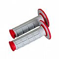 Χειρολαβές RENTHAL Dual Compound για χρήση MX/ENDURO κόκκινες-γκρί