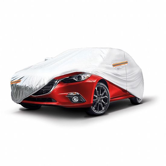 Amio Aluminium With Zip Reflective Car Cover 120G - X-Large (530 X 180 X 120 cm)