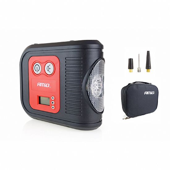 Amio Car Air compressor with digital pressure gauge and LED light 12V Acomp-10